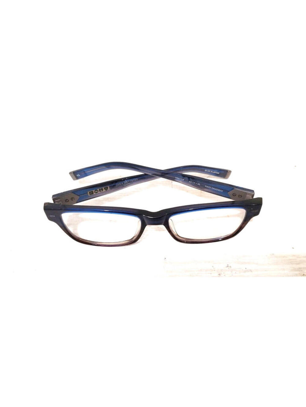John Varvatos Eyeglasses V361 UF Navy Gradient Square Frame Japan 53 17 140